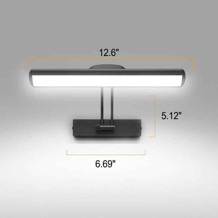 Minimalistische Barform-Waschtischleuchte, LED-Wandleuchte mit mehrfach verstellbarem Winkel 