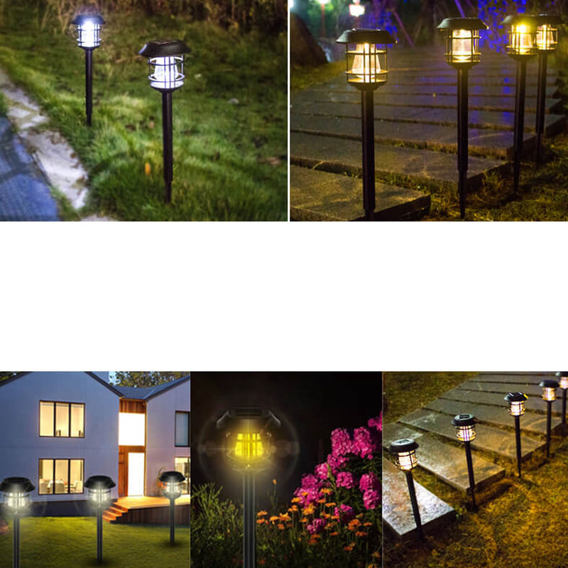 Solar Bulb Plastic Lantern LED Ground Insert Decorative Landscape Light