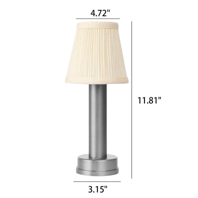 Lampe de table LED sans fil avec abat-jour en tissu de luxe léger et charge USB 