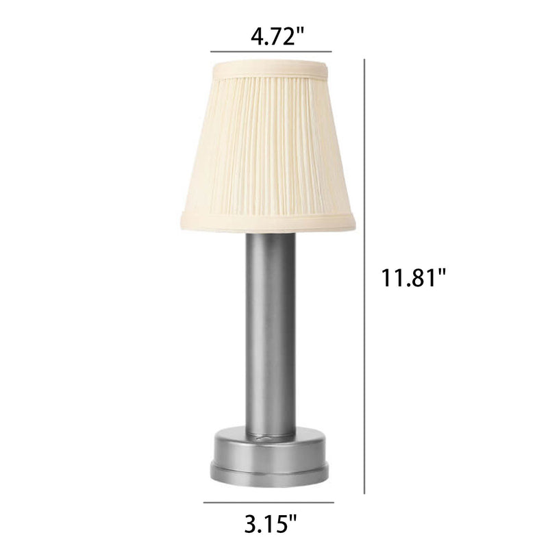 Lampe de table LED sans fil avec abat-jour en tissu de luxe léger et charge USB 
