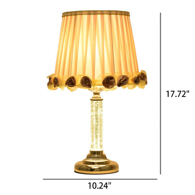 Lampe de Table 1 Lumière à Télécommande Réglable en Luminosité Cristal Européen 