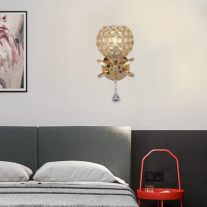 Creative Minimalist Crystal 1-Light Wall Sconce Lamp