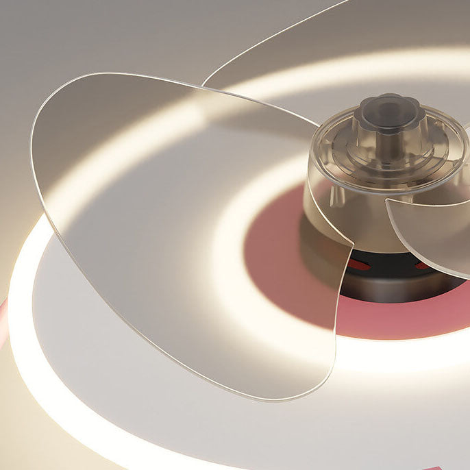 Ventilador de Techo con Luz LED de Zanahoria de Conejo Creativo de Dibujos Animados 
