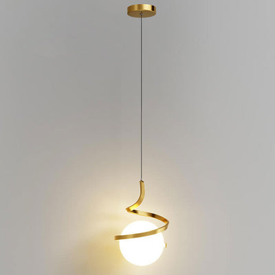 Modern Minimalist Wrought Iron LED Pendant Light