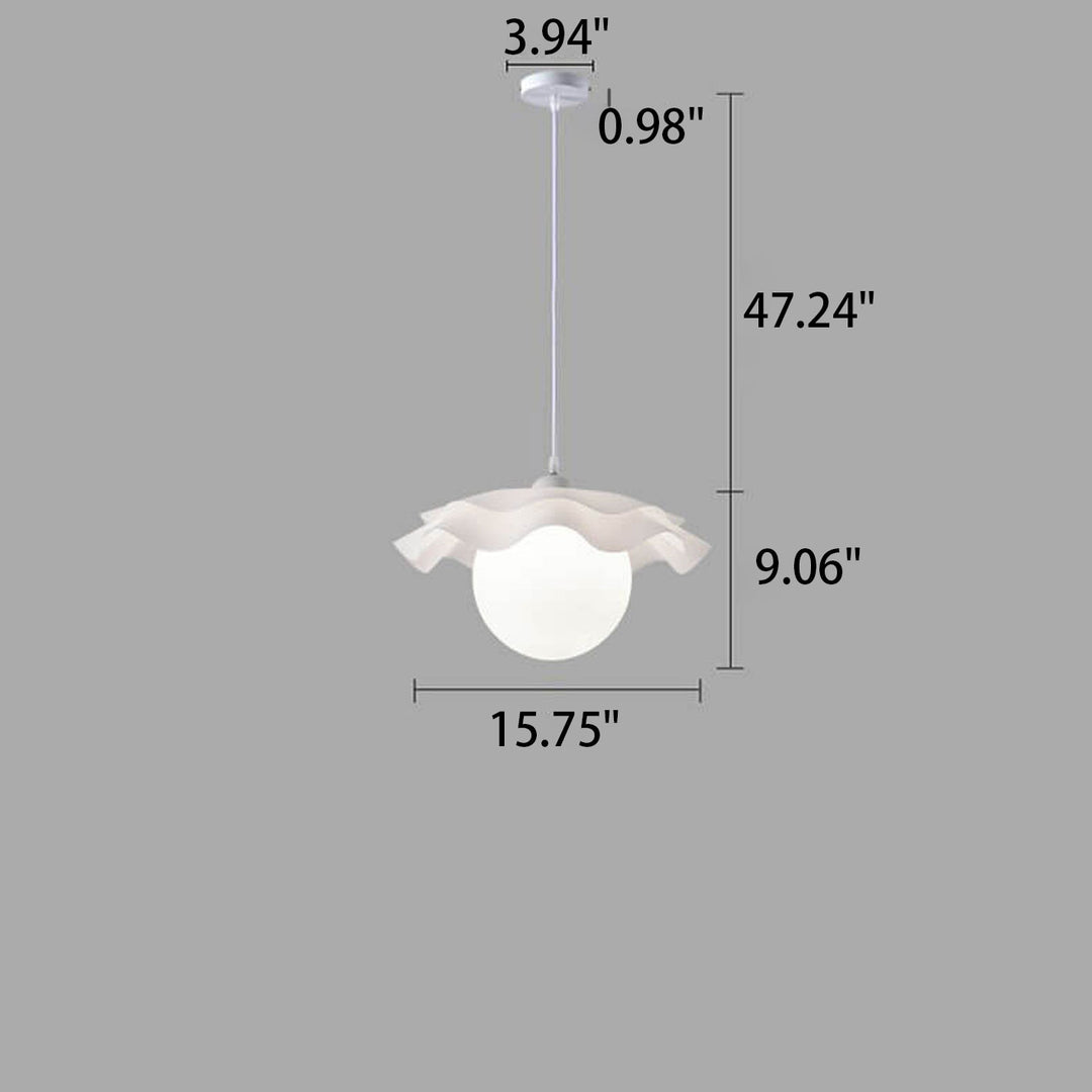Lámpara colgante nórdica simple con forma de flor acrílica de 1 luz 