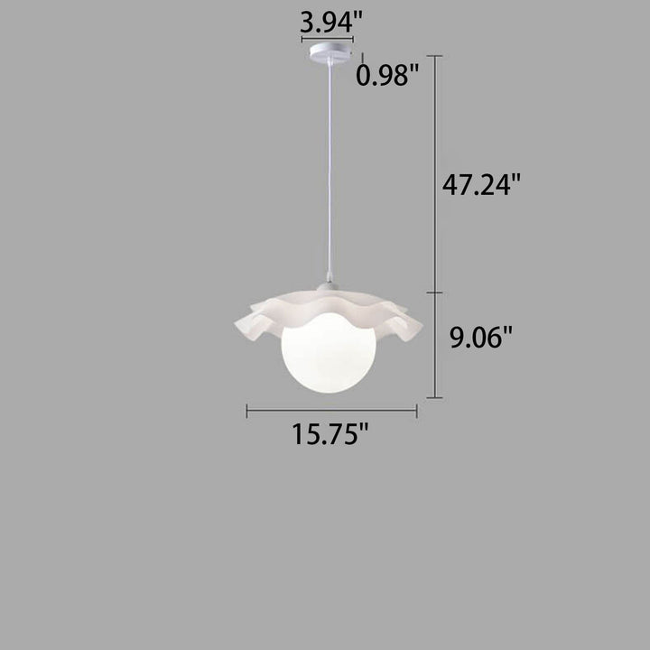 Lámpara colgante nórdica simple con forma de flor acrílica de 1 luz 