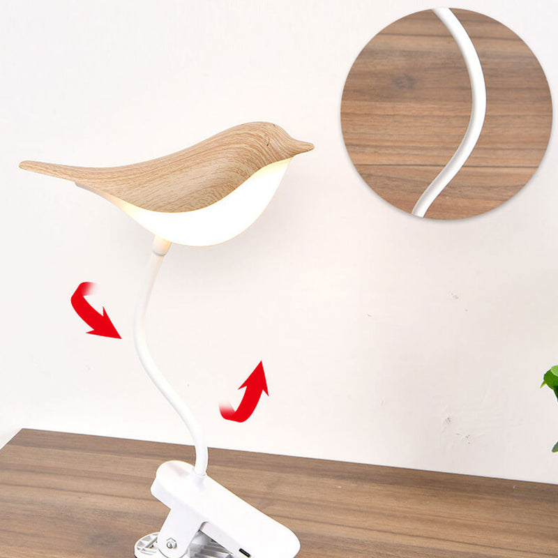 Nordic Creative Bird Clip USB Charging LED Night Light Table Lamp