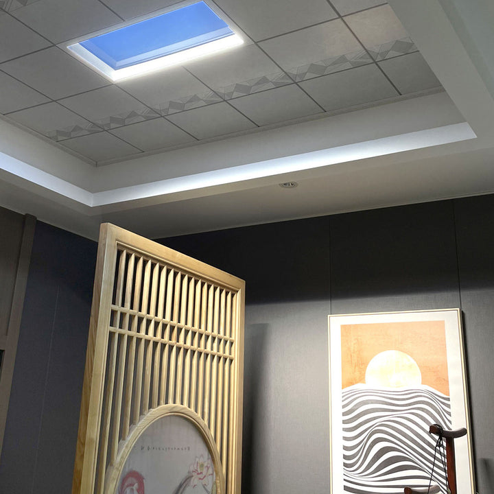 Plafonnier LED encastré bleu ciel moderne minimaliste intelligent en métal pour salon 