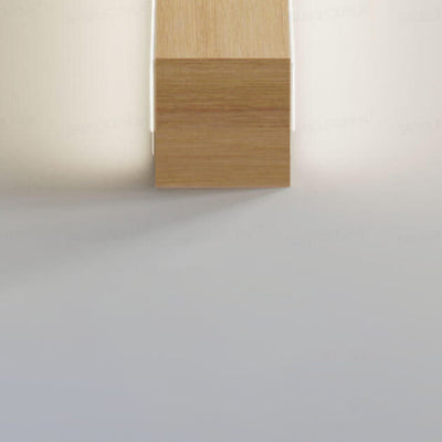 Japanese Simple Solid Wood Strip LED Wall Sconce Lamp