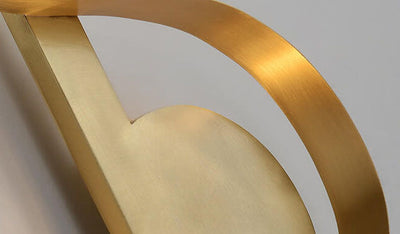 Nordic Luxury Golden Curve Ring Brass LED Wall Sconce Lamp