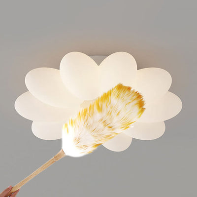 Modern Minimalist PVC Floral Shape LED Kids Flush Mount Ceiling Light