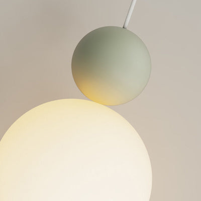 Zeitgenössische nordische PE-Globus-Ball-Eisen-1-Licht-Pendelleuchte für das Schlafzimmer 