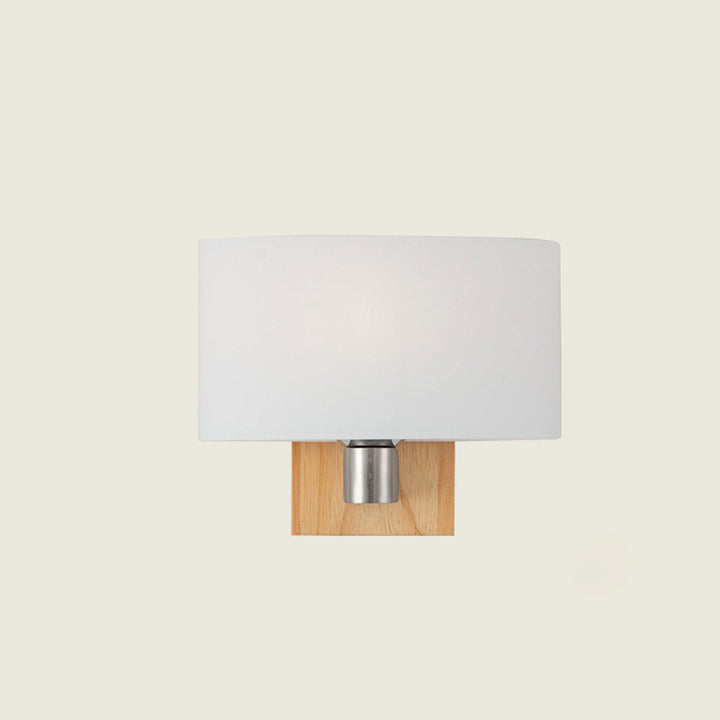 Nordische minimalistische Massivholz-Glas-Wandleuchte mit 1 Licht 