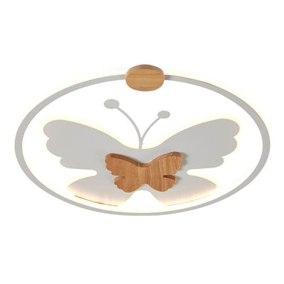 Nordic Creative Butterfly Circle LED Unterputz-Deckenleuchte
