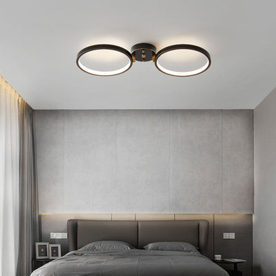 Modern Minimalist Full Copper Acrylic LED Flush Mount Ceiling Light