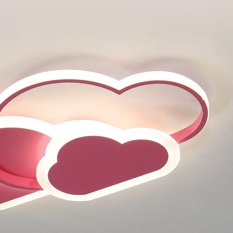 Plafonnier LED à montage encastré en forme de nuage en acrylique, dessin animé créatif