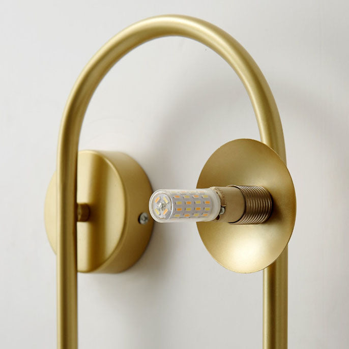 Aplique de pared contemporáneo nórdico de hierro con bola de cristal y aro ovalado de 2 luces para sala de estar 