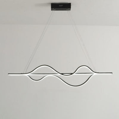 Modern Minimalist Lines LED Island Light Chandelier