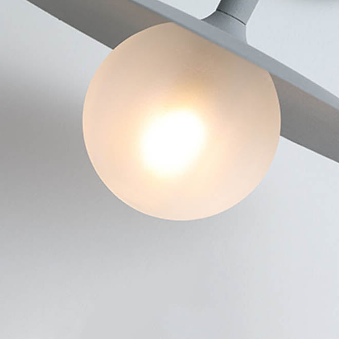 Moderne, minimalistische, einfarbige, runde Hardware-Glas-Wandleuchte mit 1 Licht