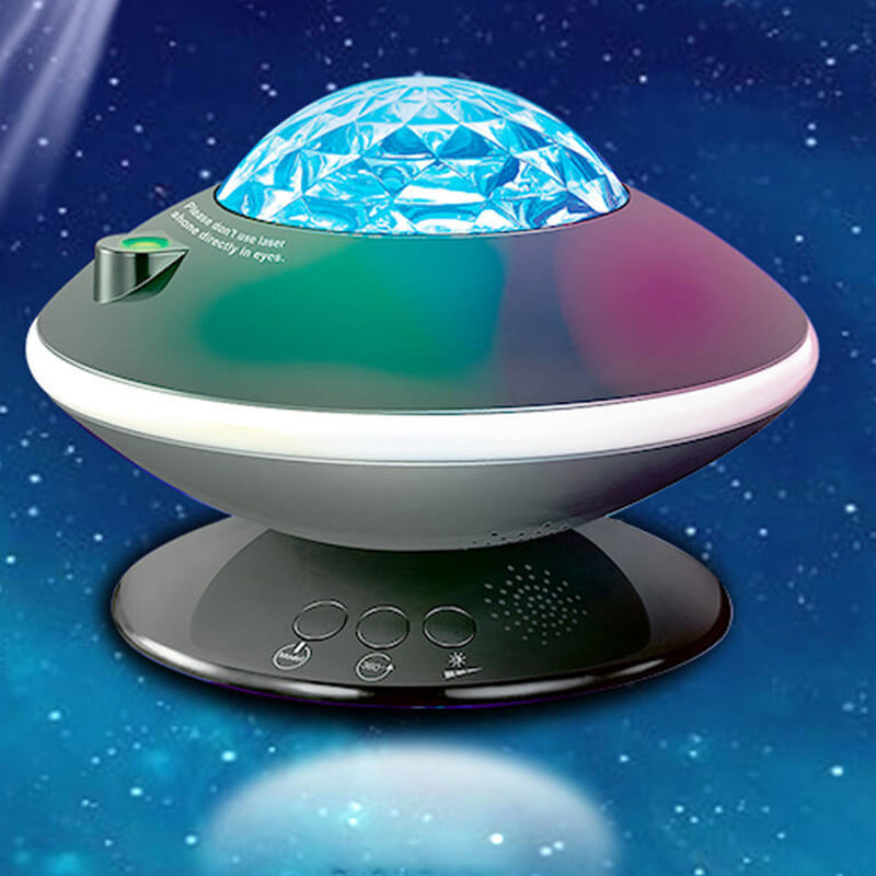 Lampe de projection étoilée Aurora LED USB à trois vitesses rotative avec gradation 