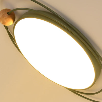 Nordische kreative runde LED-Deckenleuchte mit Eisenring 