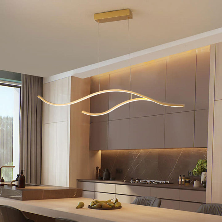 Nordic Kreative Long Line Island Light LED Kunst Kronleuchter 