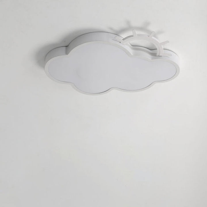Zeitgenössische nordische wolkige Sonne Acryl Eisen LED Kinder Deckenleuchte zur Deckenmontage für Wohnzimmer und Schlafzimmer 
