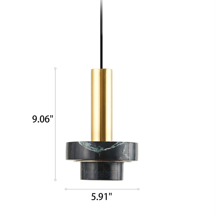 Suspension Luminaire en Métal et Marbre de Luxe Moderne à 1 Lumière 