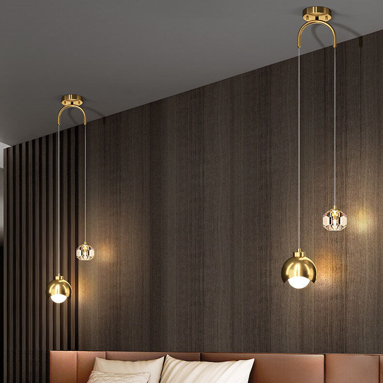 Style européen lumière luxe fer laiton LED île lumière lustre 