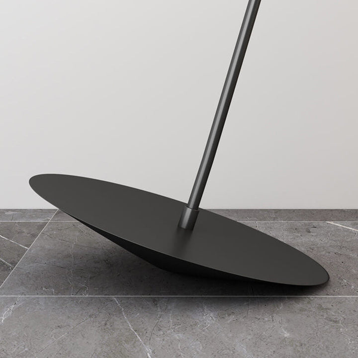 Lámpara de pie LED de hierro negro de estilo nórdico contemporáneo con diseño inclinado tipo caña de pescar para sala de estar y dormitorio 