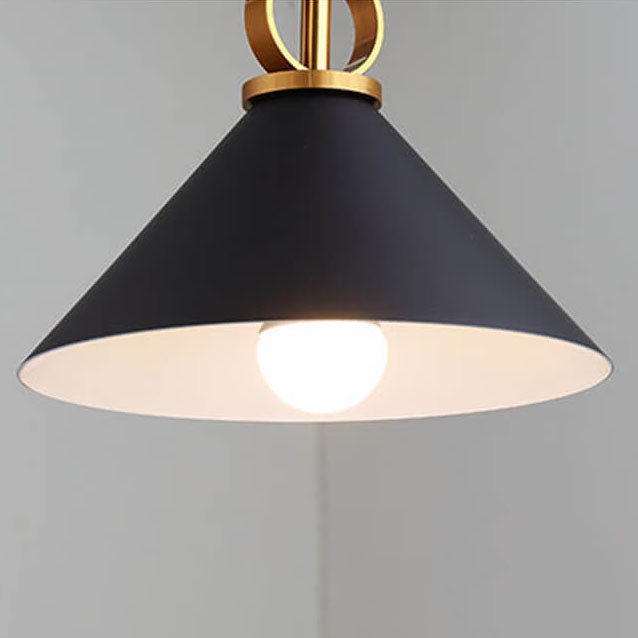 Suspension lumineuse en aluminium couleur macaron moderne à 1 lumière 
