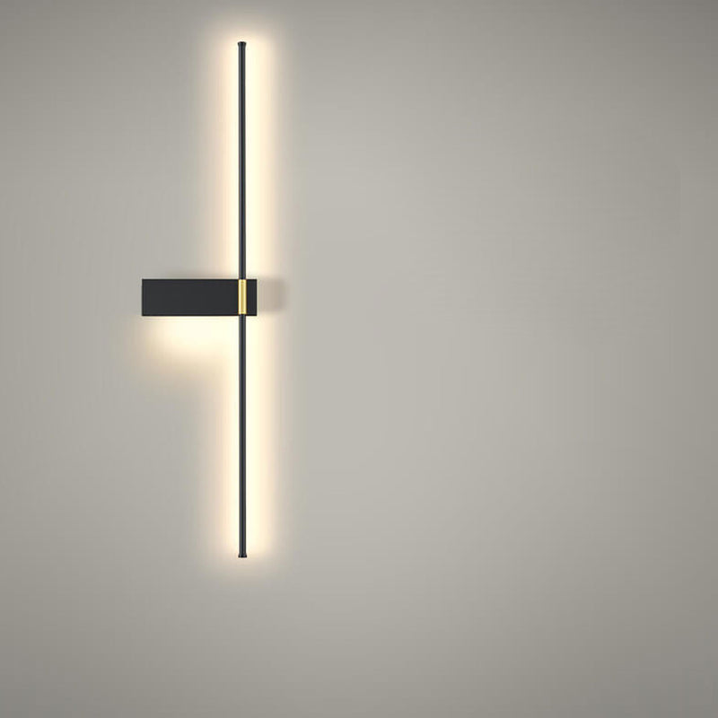 Moderne minimalistische lange Linie LED-Wandleuchte aus Eisen-Acryl