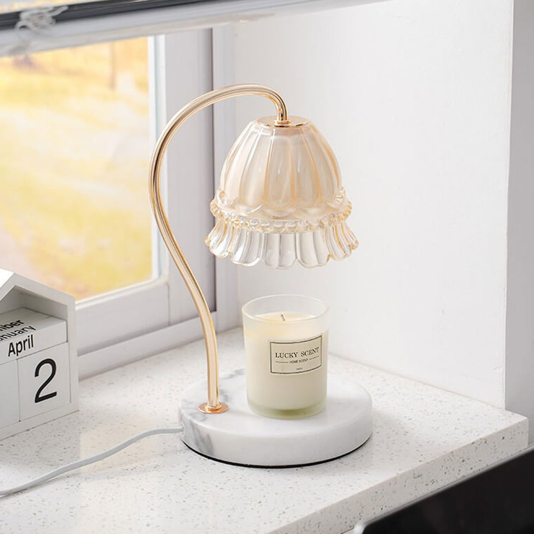 Kreative Glas-Glockenblume Aromalampe Schmelzende Wachstischlampe 
