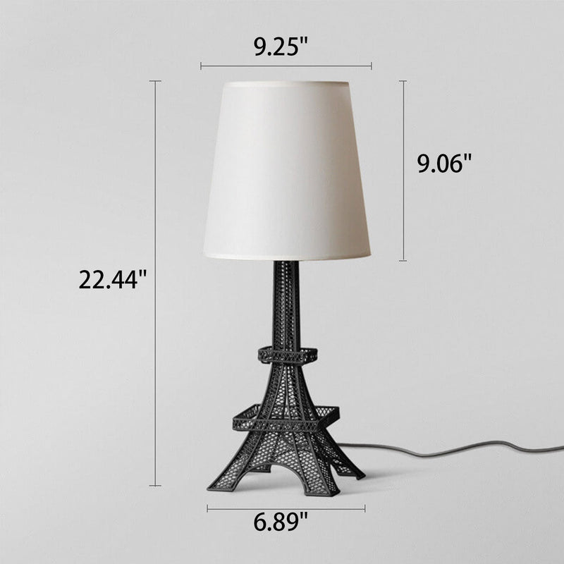 Modern Creative Eiffel Tower Fabric 1-Light Table Lamp