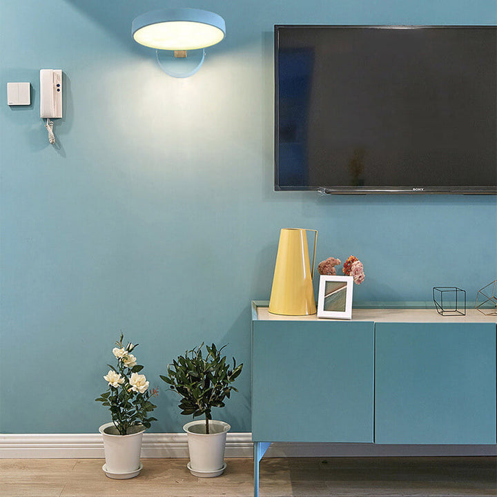 Lámpara de pared LED Nordic Creative Round Macaron Color 