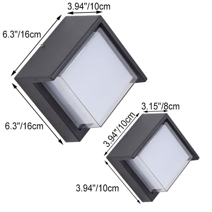Lampe murale LED à gradation avec application en aluminium rhombique pour extérieur intelligente 