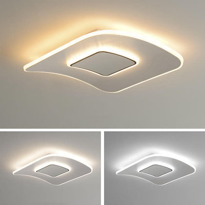 Modern Minimalist Square Round Ultra-Thin LED Flush Mount Ceiling Light