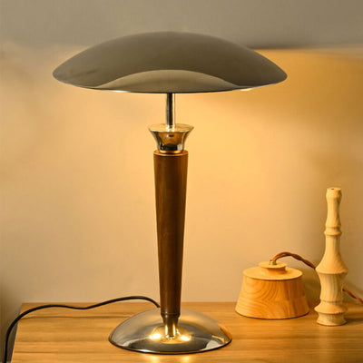 Japanese Minimalist Solid Wood Hardware 1-Light Table Lamp