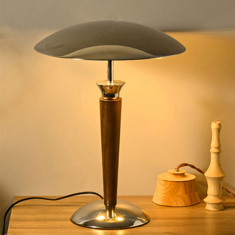 Lampe de table à 1 lumière minimaliste japonaise en bois massif 