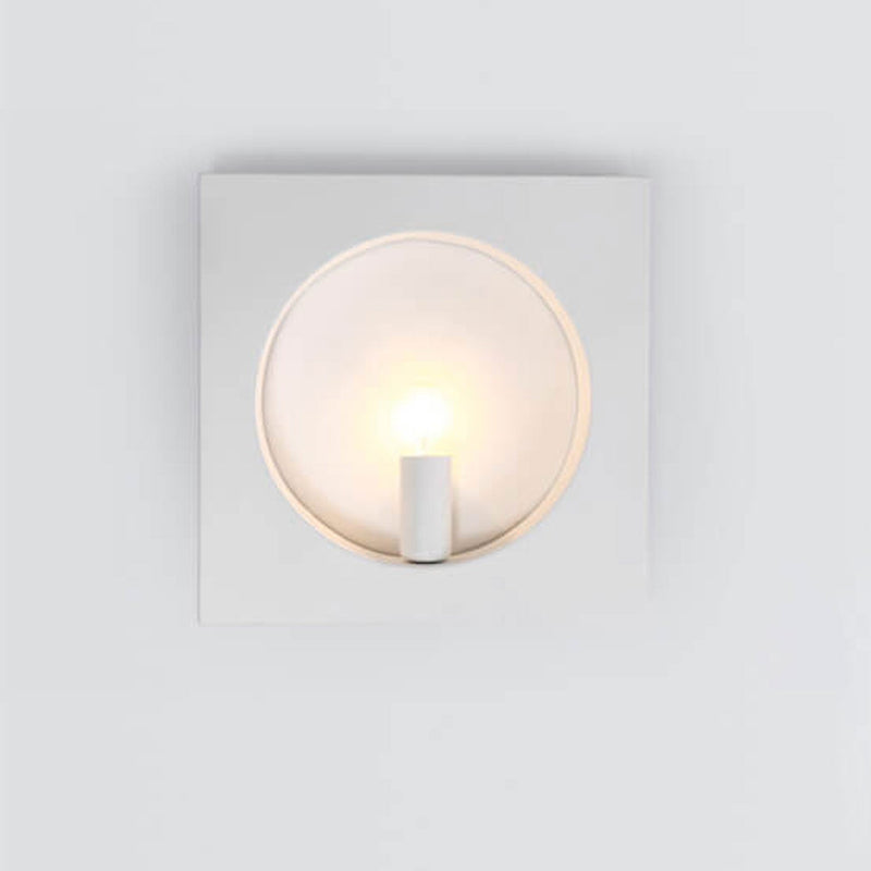 Simple Creative Square Round Iron 1-Light Wall Sconce Lamp