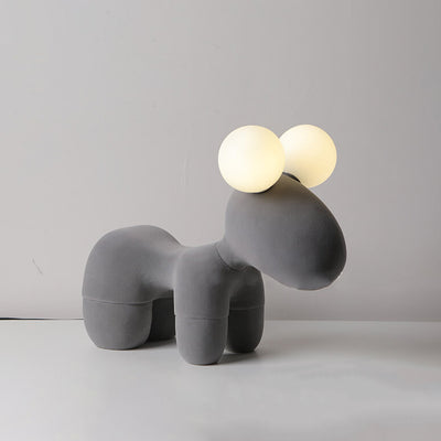 Cartoon Creative Pony Plush Resin 2-Light Table Lamp