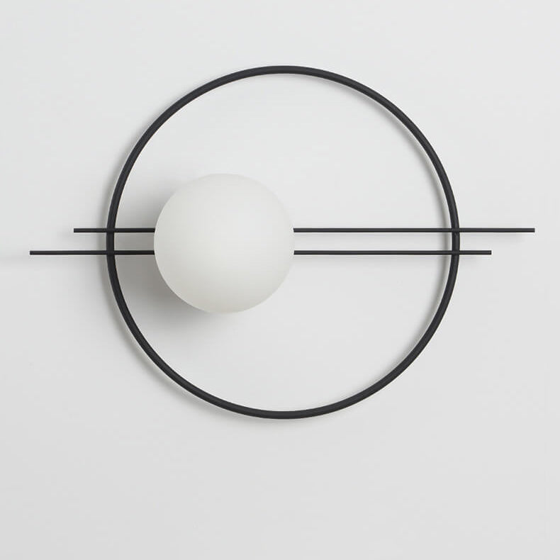 Nordic Creative Circle Ring Glaskugel 1-Licht-Wandleuchte