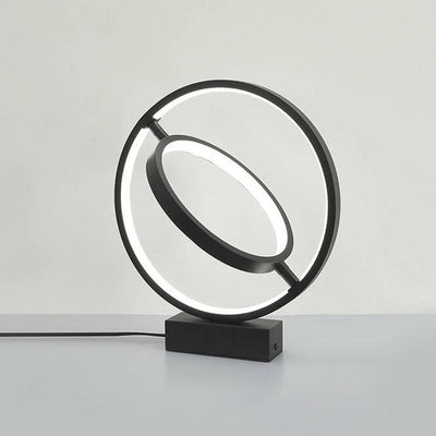 Modern Minimalist Circle Ring Dimmer LED Table Lamp