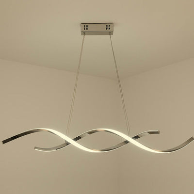 Modern Minimalist Strip Curve Island Light LED Chandelier