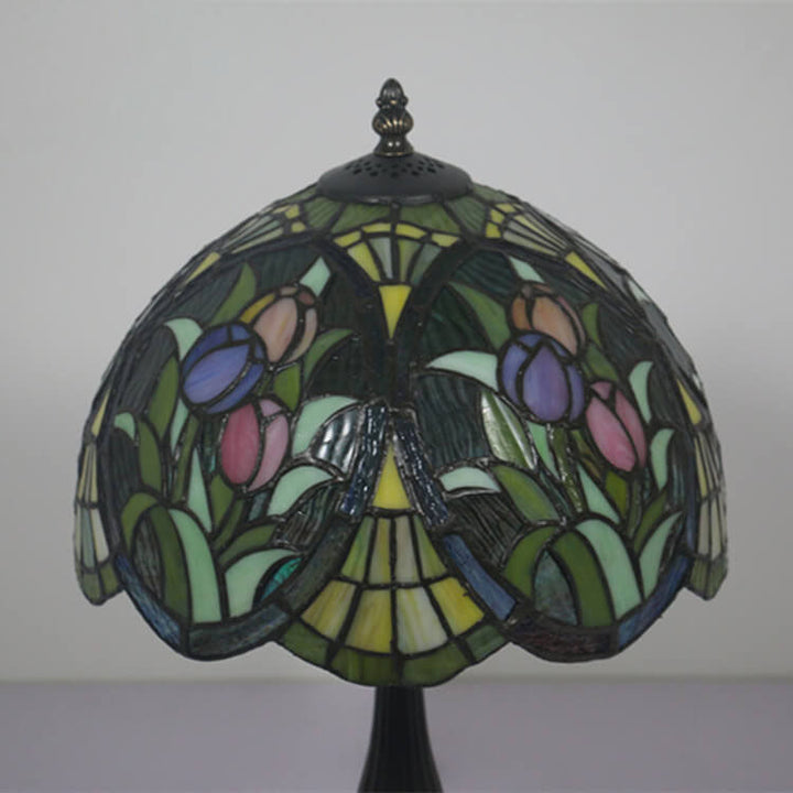 Tiffany Rustikale Buntglas 1-Licht Tischlampe 