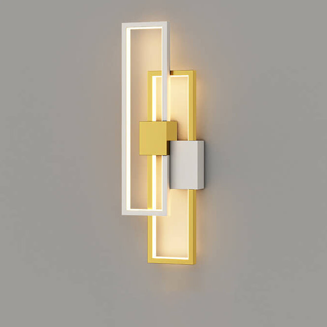 Minimalistischer kreativer quadratischer Rahmen aus Eisen und Silikon LED Wandleuchte 