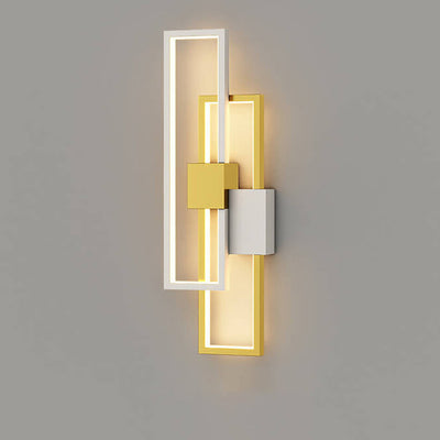 Minimalist Creative Square Frame Iron Silicone LED Wall Sconce Lamp