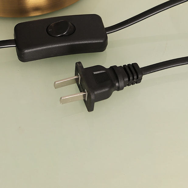 Lampe de table européenne minimaliste en tissu cristal à 1 lumière 
