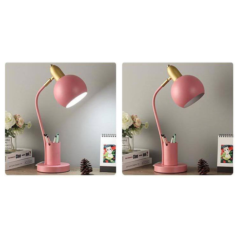 Lampe de table 1 lumière avec barillet de stylo pour étudiant en couleur unie simple 