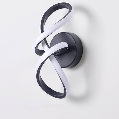 Lampe murale LED en aluminium de forme simple et torsadée nordique 